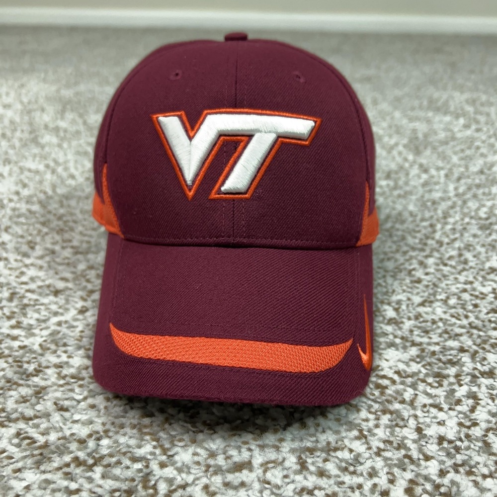 Virginia Tech Hokies Hat Cap Strap Back Mens One Size Maroon NCAA Football Nike
